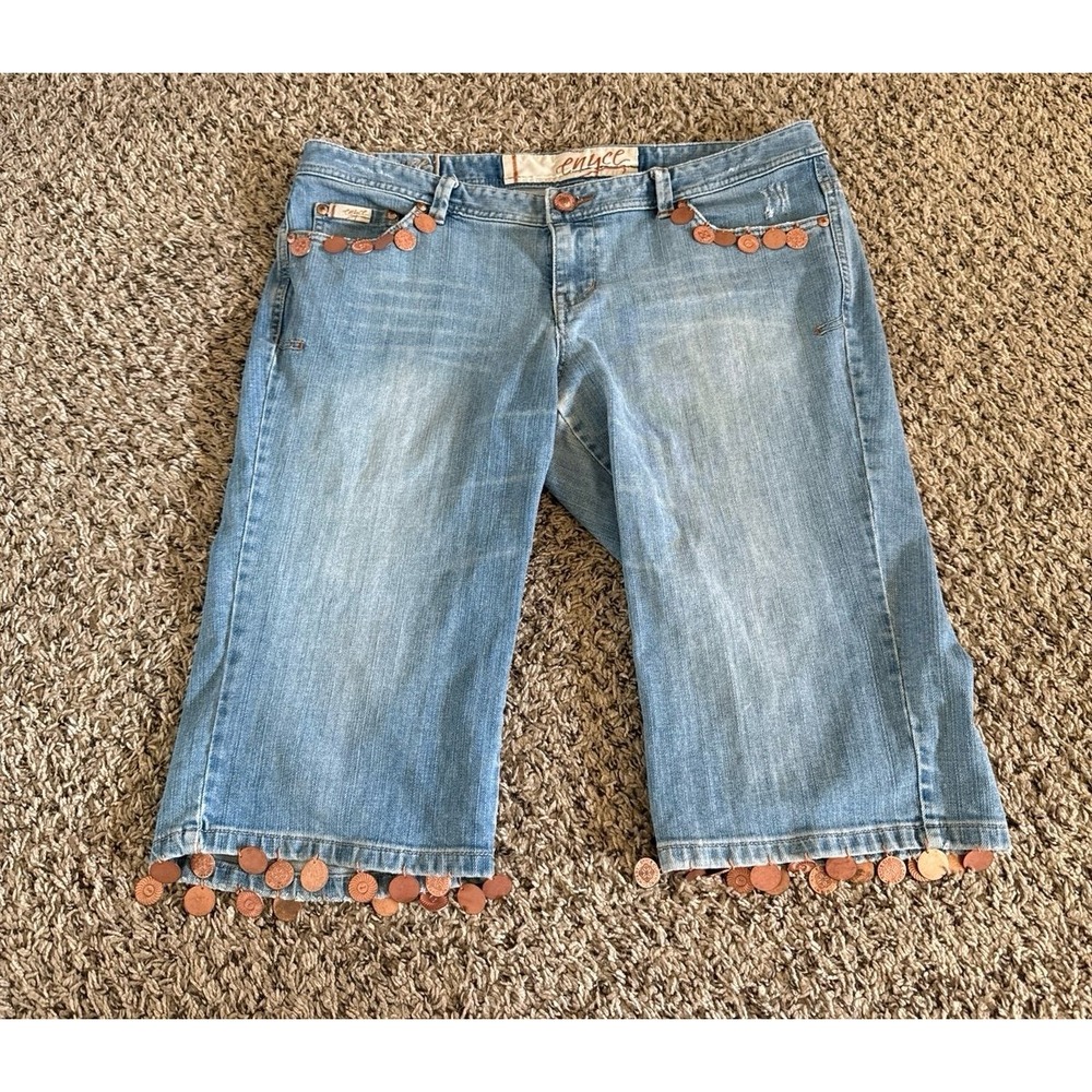 Enyce Women's Demin Capris coin trimming Size 15